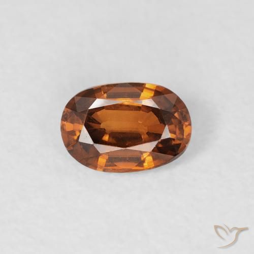 0.64ct 자연스러운 딥 오렌지 지르콘, 타원형, VVS