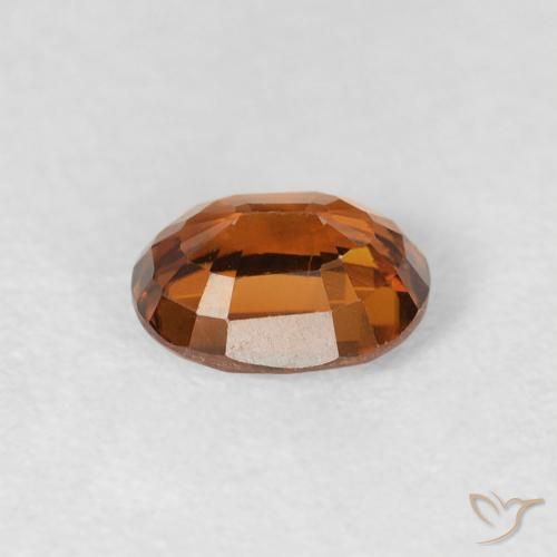 0.98캐럿 천연 Medium Dark-Orange 지르콘, 타원형, VVS-VS