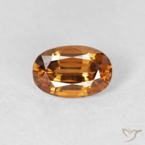 0.84ct 자연스러운 어스 오렌지 지르콘, 타원형, VVS