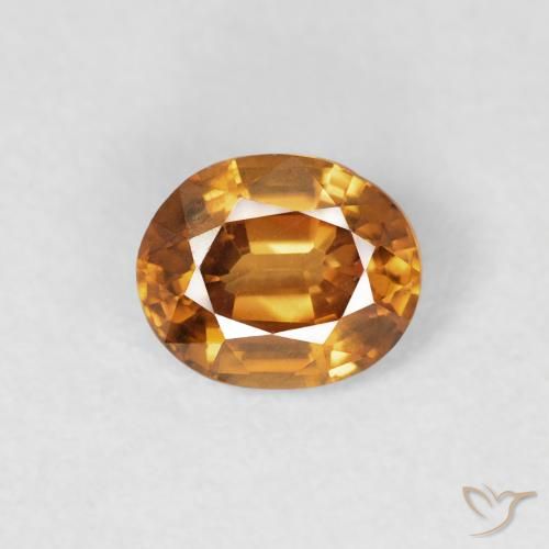 0.82ct 자연스러운 어스 오렌지 지르콘, 타원형, VS