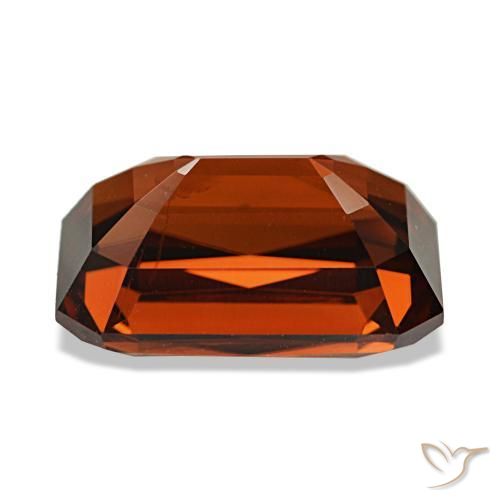 7.02캐럿 천연 스칼렛 레드 지르콘, 에메랄드 컷, 11.4×8.2 mm, VVS-VS