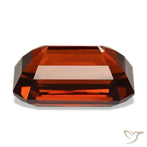 8.30캐럿 천연 딥 블러드 레드 지르콘, 에메랄드 컷, 12.5×7.8 mm, VVS